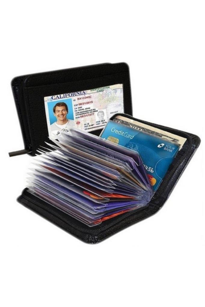 Lock Wallet Güvenlikli Cüzdan 36 Kart Erkek Kadın Kredi Kartlık N11.1065