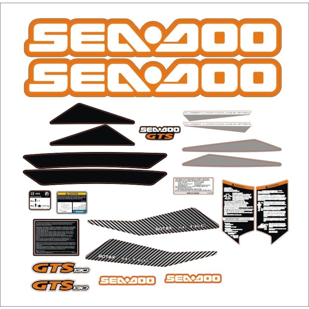 Seadoo Gts 130 Jetski Sticker Takımı