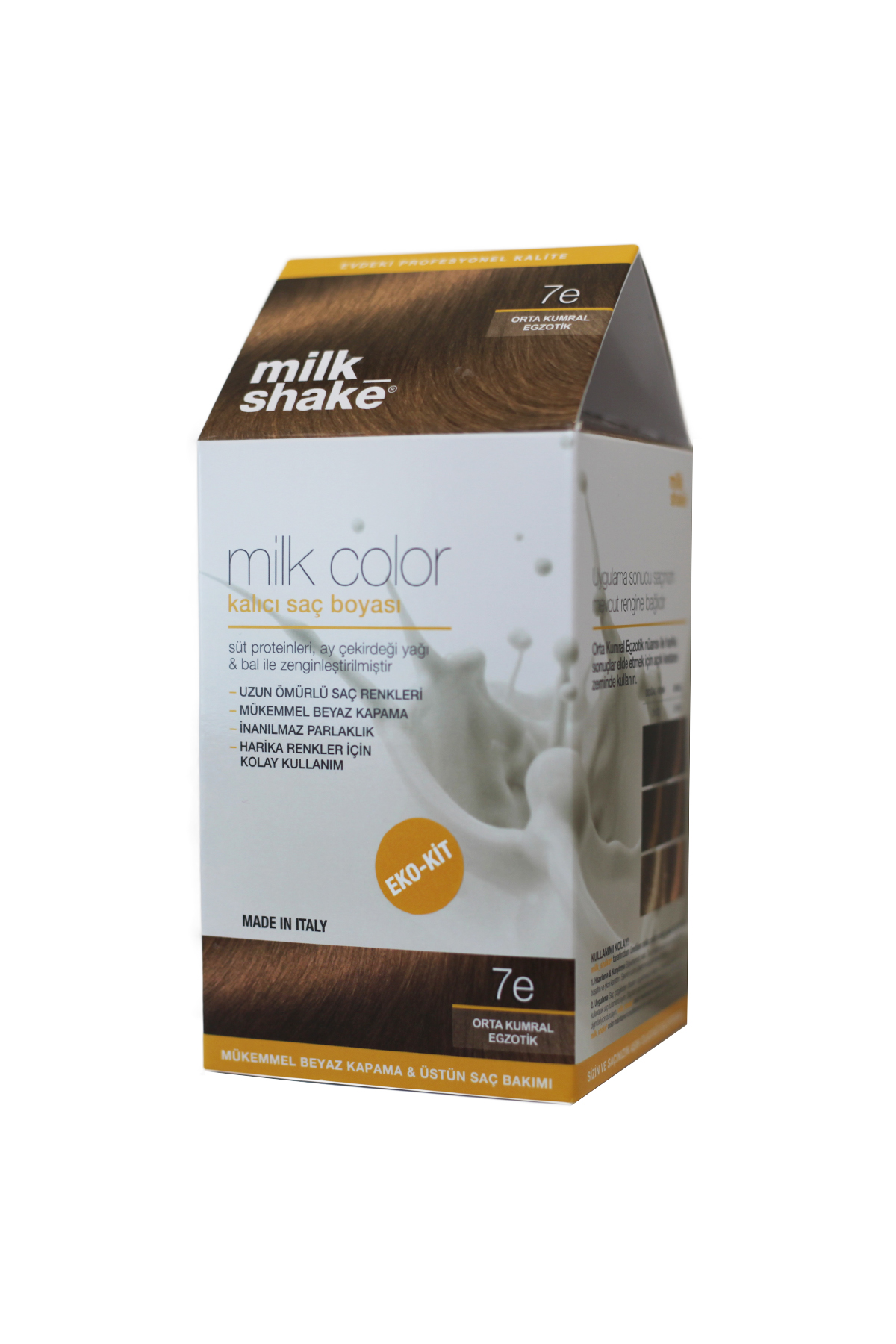 Milk_Shake Milk Color Eko - Kit Orta Kumral Egzotik  - 7E (Köpüksüz)