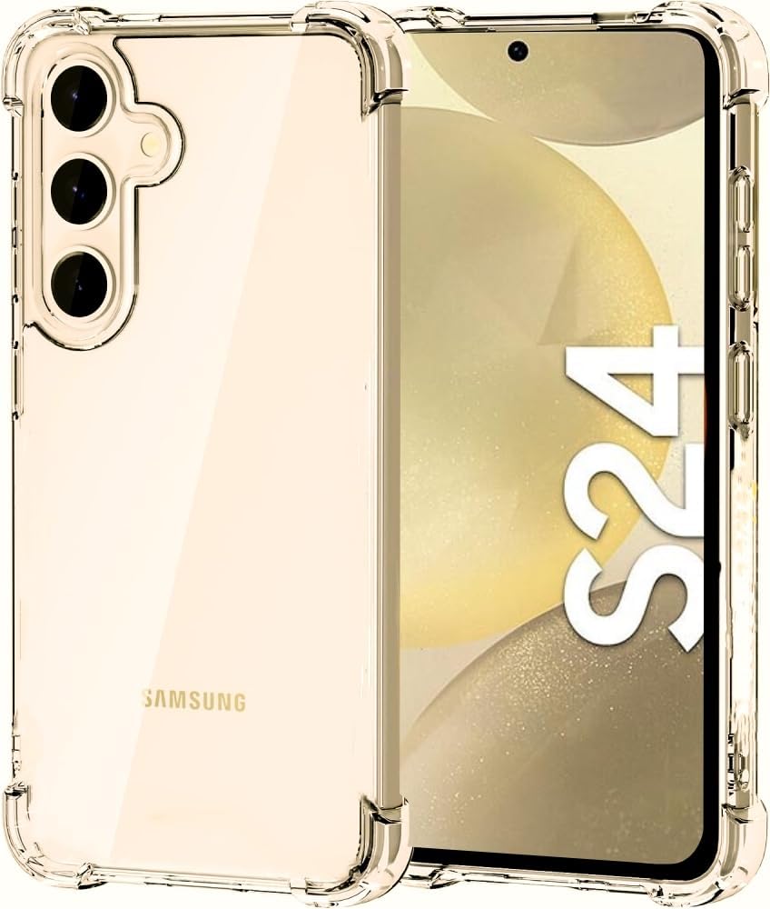Samsung Galaxy Uyumlu S24 Plus Kilif Köse Korumali Seffaf Silikon Kapak