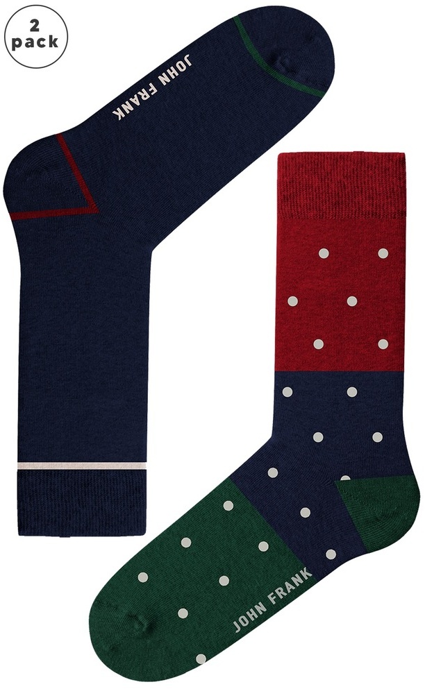 John Frank İkili 21W Uzun Çorap Multicolor