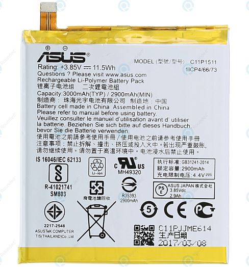 Asus Zenfone 3 C11P1511 Ze552Kl Batarya Pil