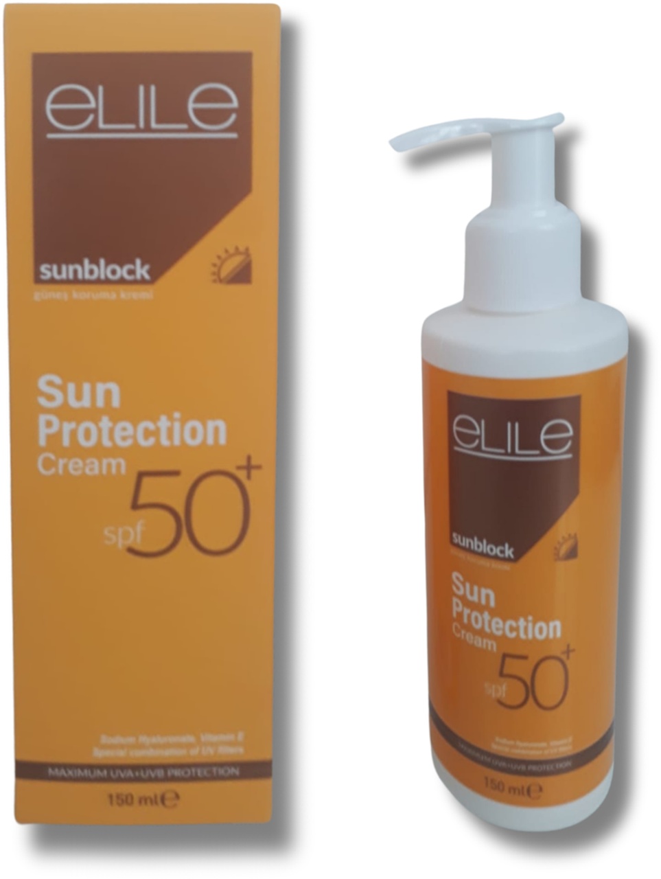 Elile SPF50+ Sunblock Sun Protection Cream Güneş Koruma Kremi 150 ML