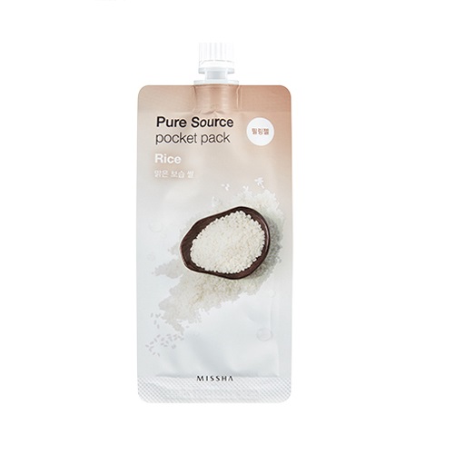 Missha Pure Source Pocket Pack Rice Ölü Derileri Arındıran Aydınlatıcı Pirinç Peelingi 10 ML