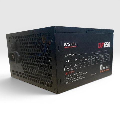 Raynox Atx650w Peak 650w 12cm Fan 3 Sata Power Supply