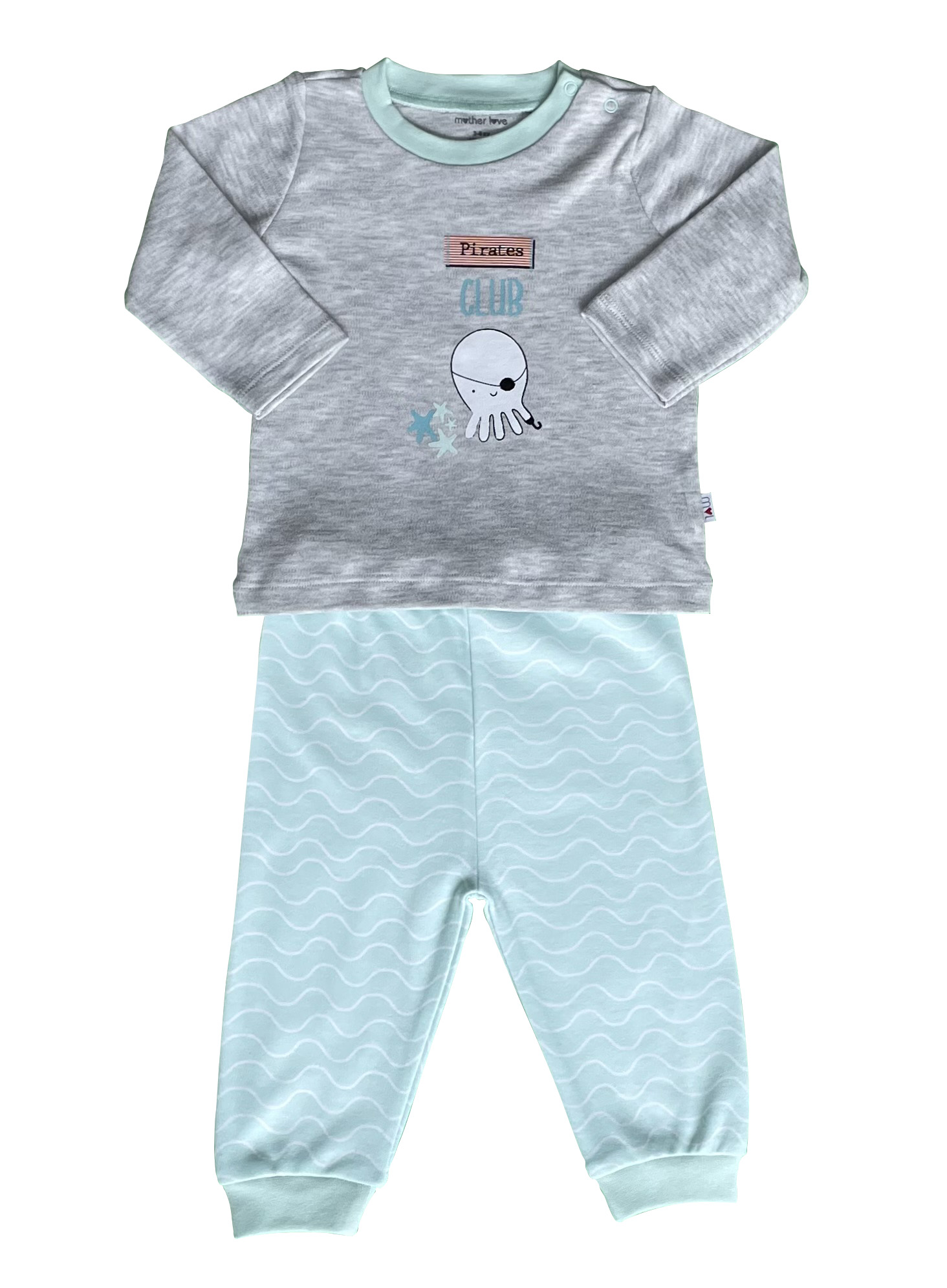 Mother Love Deniz Organik Erkek Bebek Pijama Takım