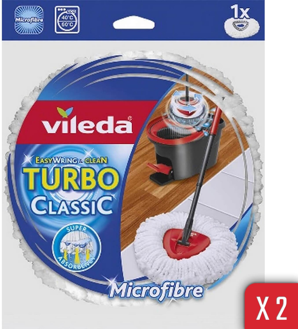 Vileda Turbo Classic Üçgen Mikrofiber Yedek Paspas 2'li
