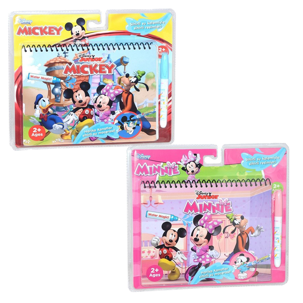 2 Adet Lisanslı Jr. Minnie & Mickey Mouse Sihirli Boyama Kitabı