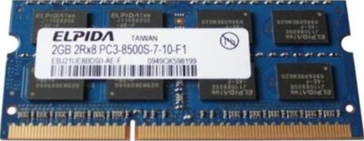 Elpida EBJ21UE8BDS0-AE-F 2 GB DDR3 1066 MHz CL7 Bellek