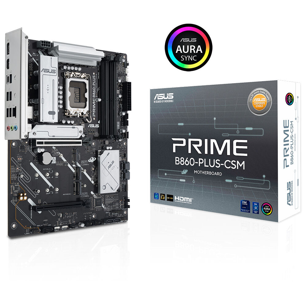 Asus Prime B860-PLUS-CSM 8666MHz (OC) DDR5 Soket LGA1851 M.2 HDMI DP ATX Anakart