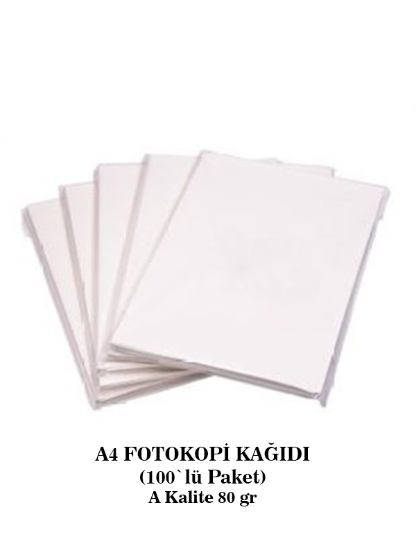 A4 Fotokopi Kağıdı 100`Lü Paket 80 Gr