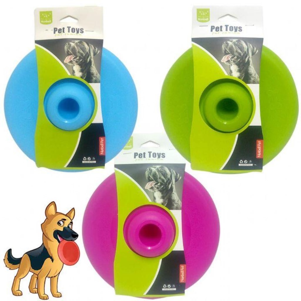 Nunbell Plastik Frizbi Köpek Oyuncağı Çok Renkli