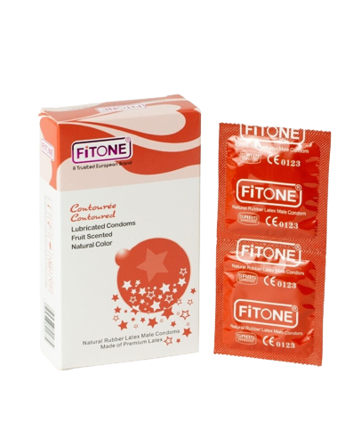 Fitone Contoured Kayganlaştırıcılı Tırtıklı Prezervatif 24'lü