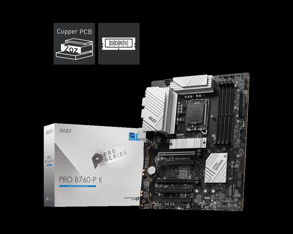 Msı Pro B760-p Iı Ddr5 7000 Oc M.2 Usb3.2 Hdmı Atx 1700p
