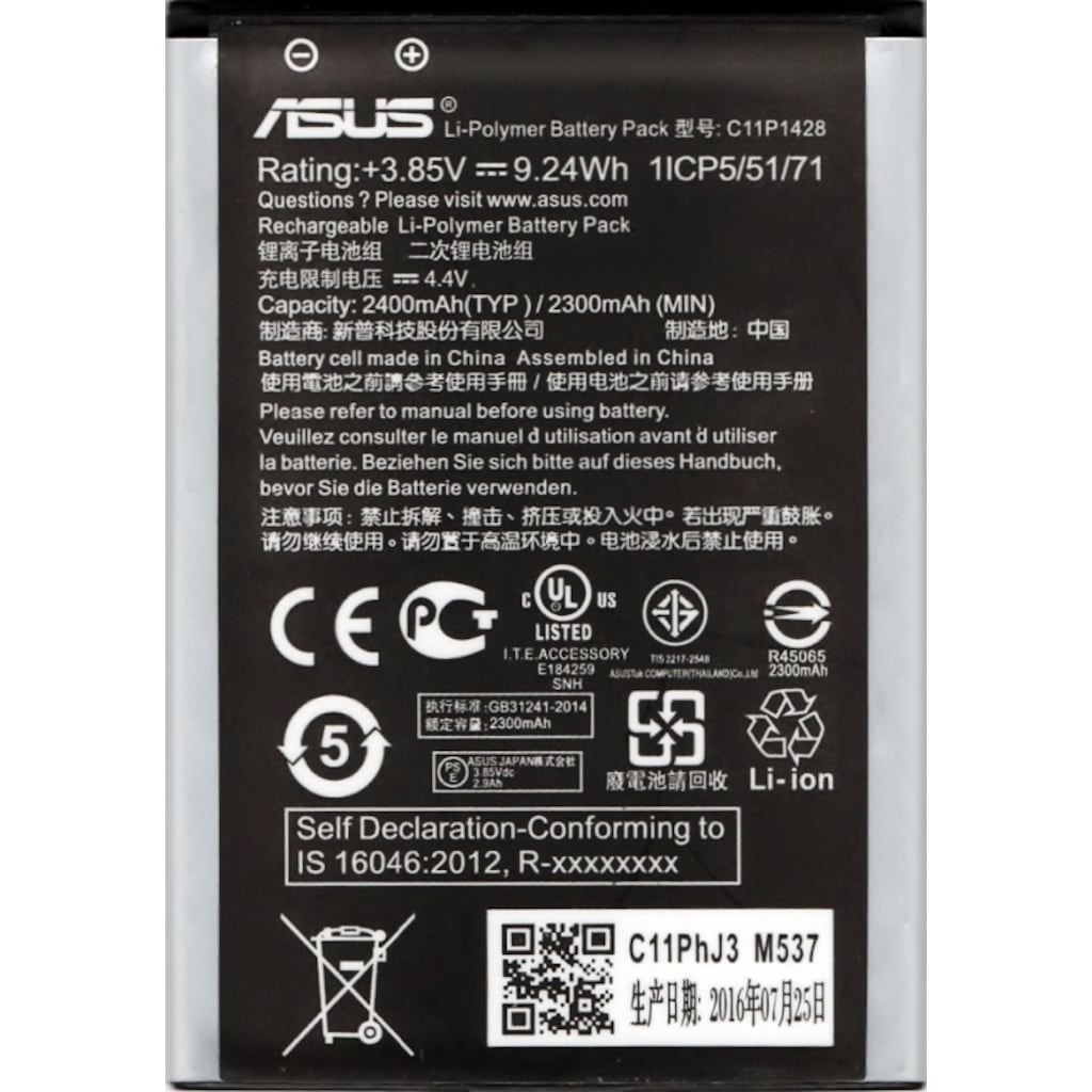 Asus Zenfone 2 Laser 5.0 Ze500Kl/G Z00Ed Pil Batarya C11P1428