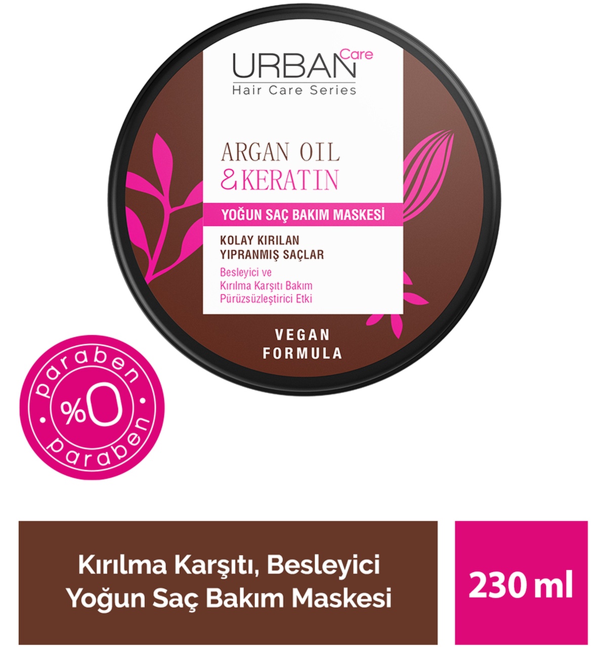 Urban Care Argan Oil & Keratin Kolay Kırılan Saçlara Özel Yoğun Saç Bakım Maskesi 230 ML