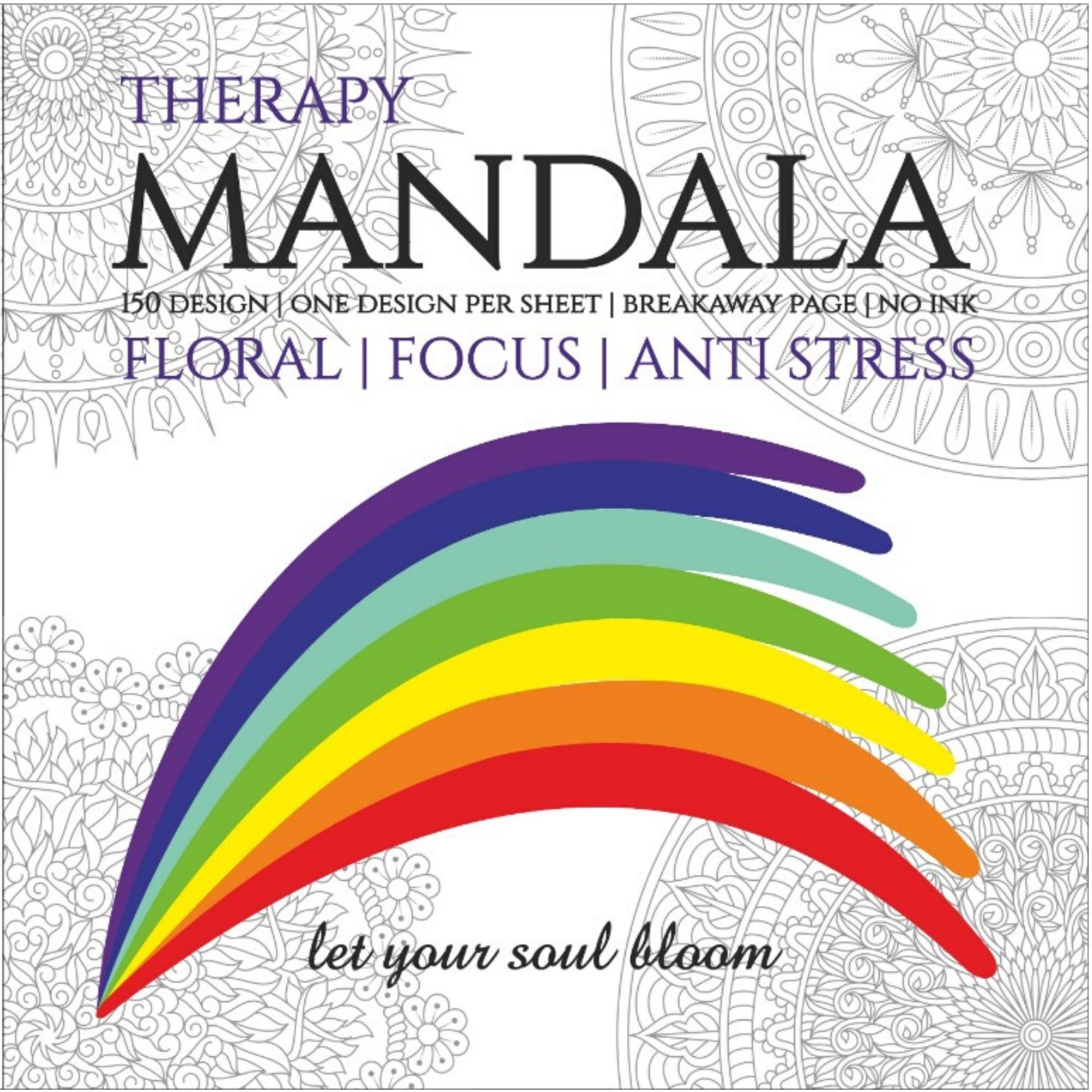 Mandala Therapy Yetişkinler İçin Koparılabilir Boyama Kitabı 300 Sayfa