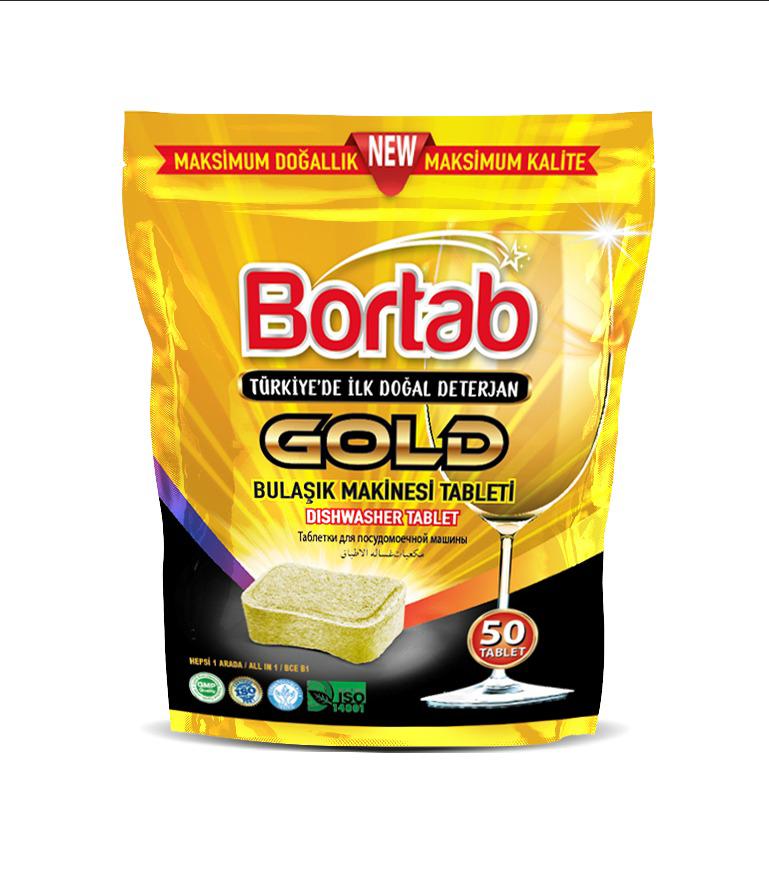 Bortab Gold Bulaşık Makinesi Deterjanı 50 Tablet