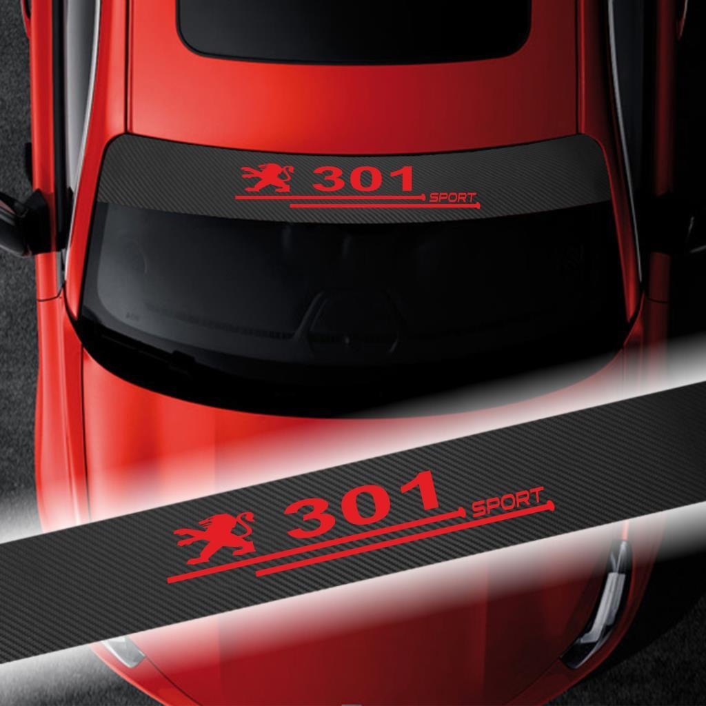 Peugeot 301 Için Karbon Ön Cam Oto Sticker