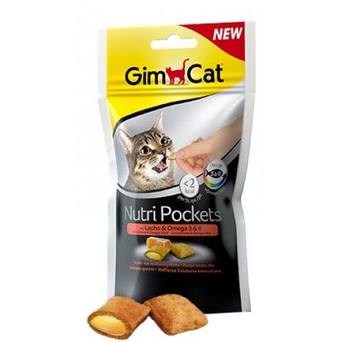 Gimcat Nutri Pockets Somonlu Kedi Ödül Maması 3 x 60 G