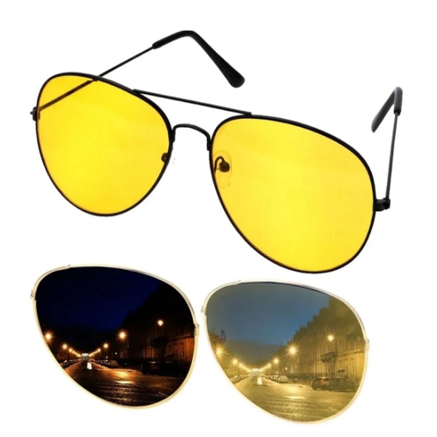 Anti Far Gece Görüş Ve Güneş Gözlüğü Damla Model Gözlük