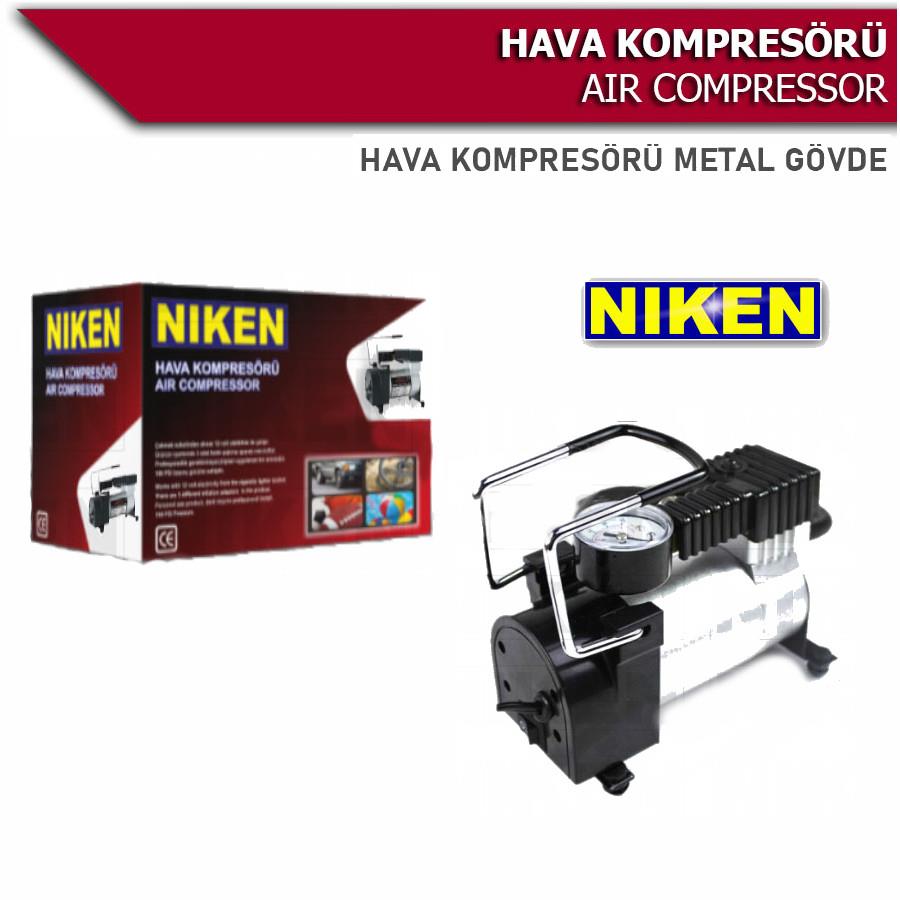 Niken Araç Lastik Şişirme Hava Kompresörü Metal