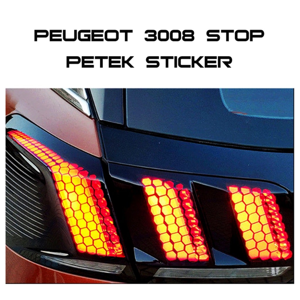 Peugeot 3008 Petek Görünüm Stop Sticker