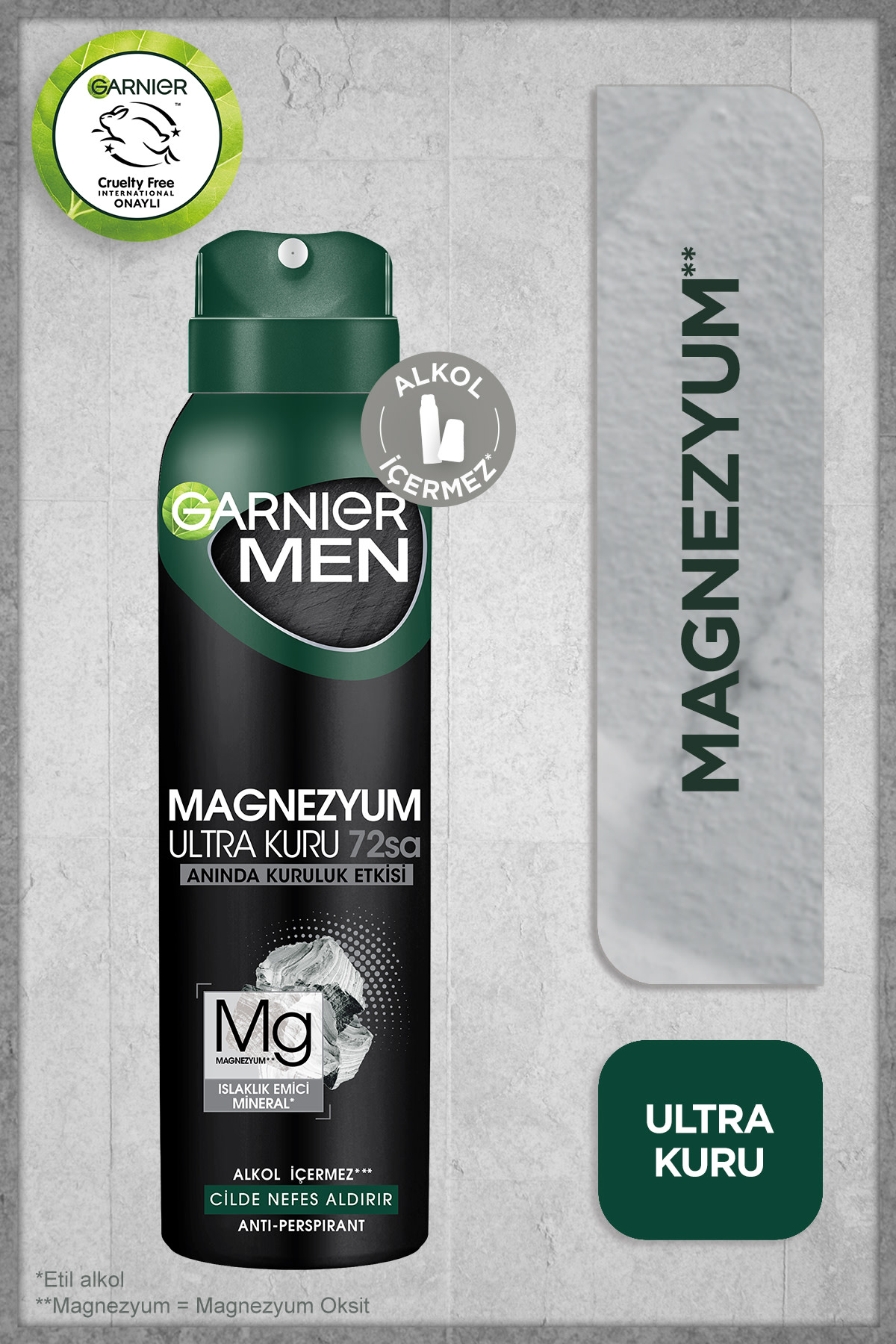 Garnier Men Magnezyum Ultra Kuru Erkek Deodorant 150 ML