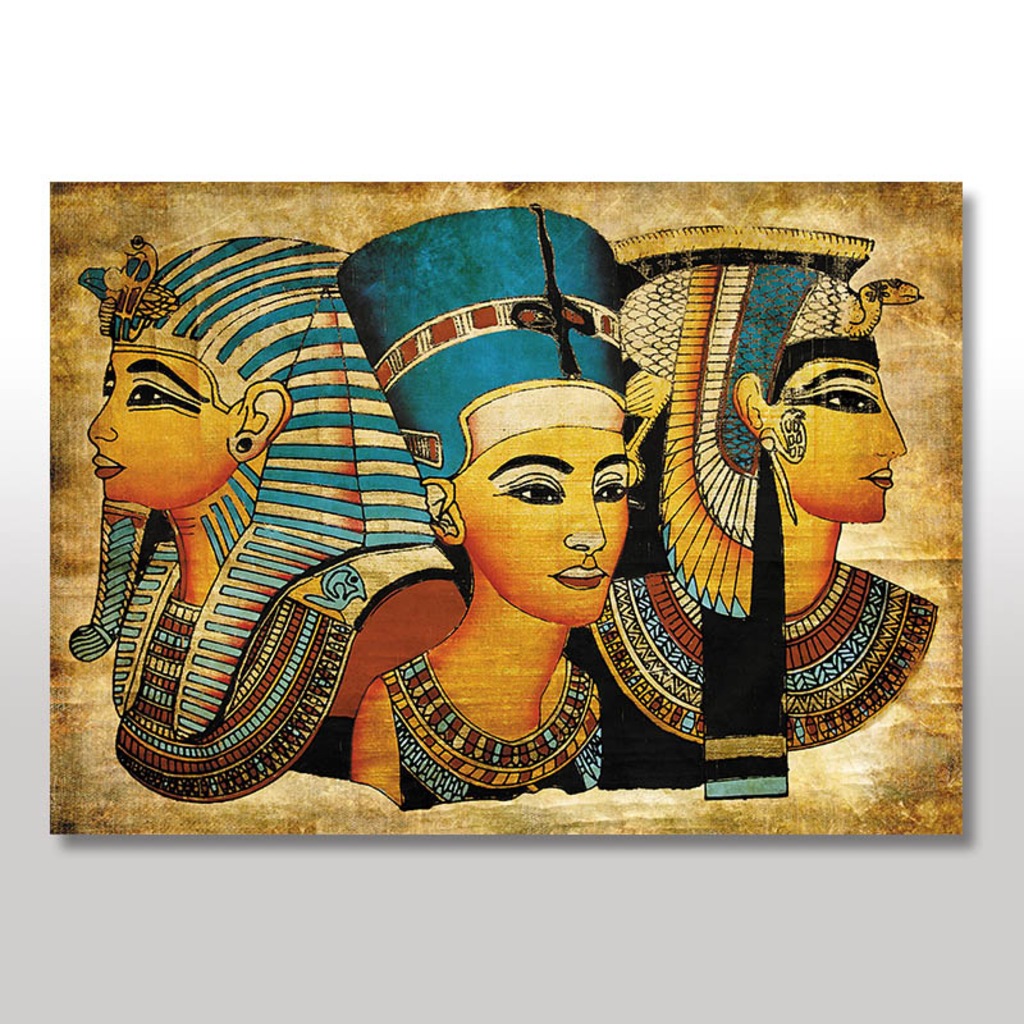 Ahşap Tablo Mısır Firavunları Görseli