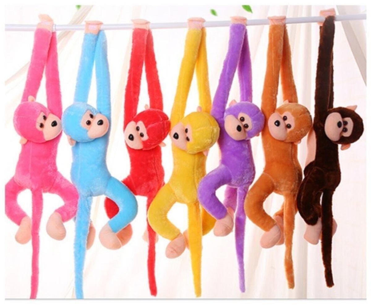 Peluş Maymun Elleri Yapışan Sevimli 2 Adet 70 CM Çok Renkli