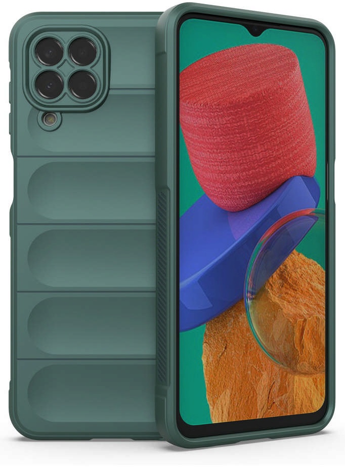 Newface Samsung Galaxy M33 Kılıf Optimum Silikon - Koyu Yeşil