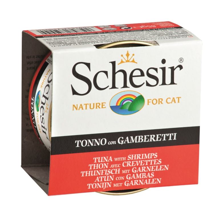 Schesir Cat Jelly Ton Balıklı ve Karidesli Konserve Yetişkin Kedi Maması 6 x 85 G