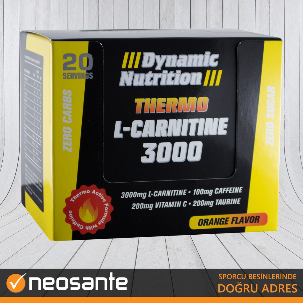 Dynamic Thermo L-Carnitine 3000 Mg 20X25 Ml (Portakal) + Hediye