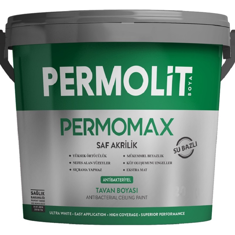 Permolit Permomax Antibakteriyel Tavan Boyası - KG Seçiniz 3.5 KG