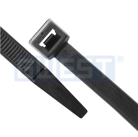 Gwest-Gt-250 Ib-250X3.6Mm Siyah Kablo Bağı-Klips-100 Adet