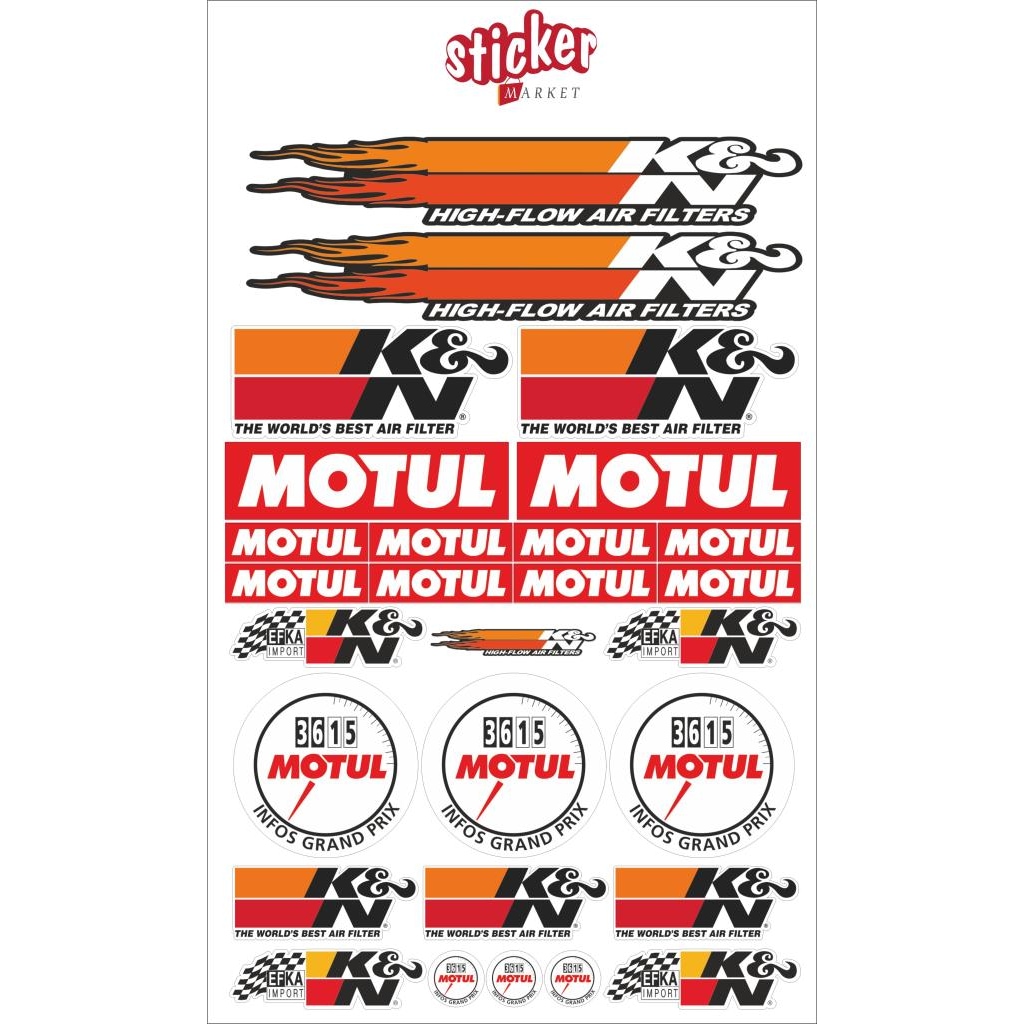 K&N Motul Sponsor Sticker Seti (134064522)