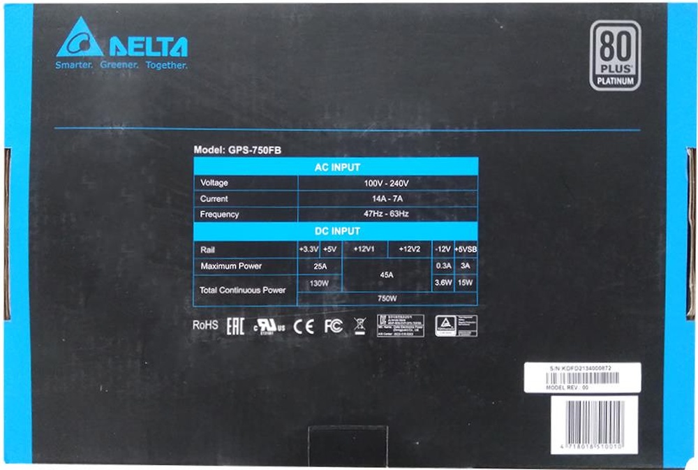 Delta GPS-750FB 750W 80+ Platinum Güç Kaynağı
