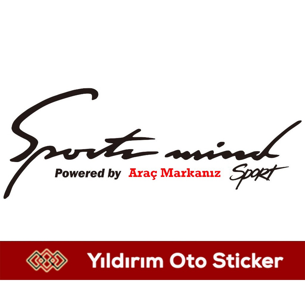 Sport Mind Tüm Araçlara Uygun Oto Sticker Araba Sticker