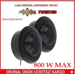 Audiomax Mx-1500 800 Watt Tweeter Oto Hoparlör Tiz N11.116