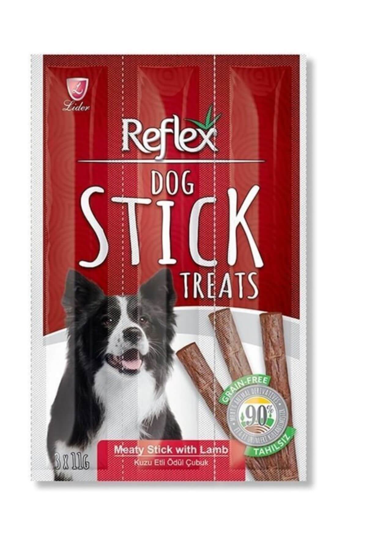 Reflex Stick Kuzu Etli Tahılsız Yetişkin Köpek Ödül Çubuğu 3 x 11 G