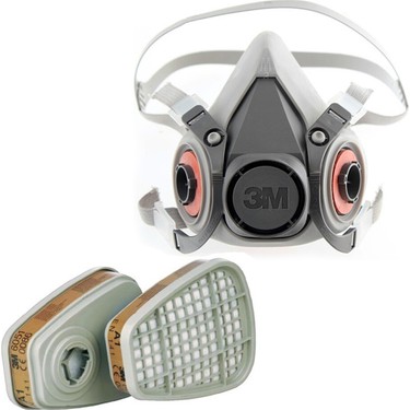 3M 6200 Orta Boy Yarım Yüz Maskesi Filtre