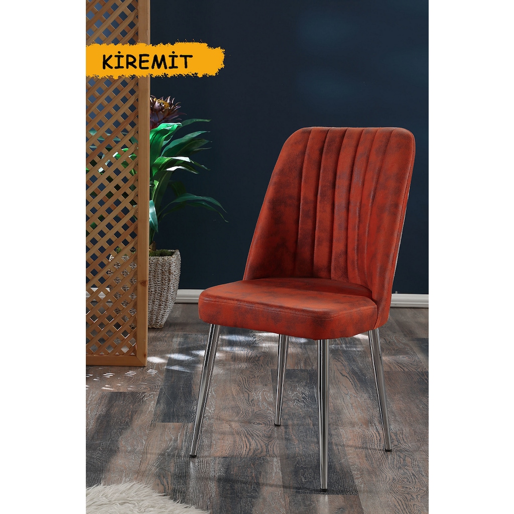 Mymassa Mymassa Vento Mutfak Sandalyesi - Metal Krom Ayaklı