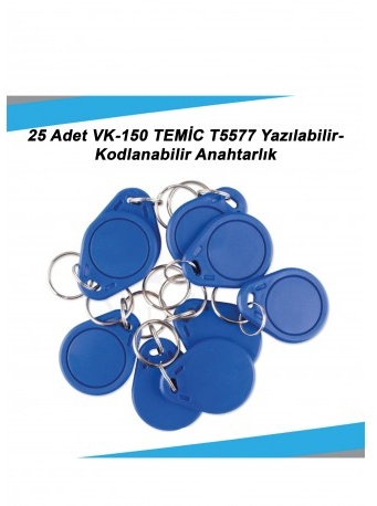 25 Adet Vk-150 Temic T5577 Yazılabilir-kodlanabilir Anahtarlık