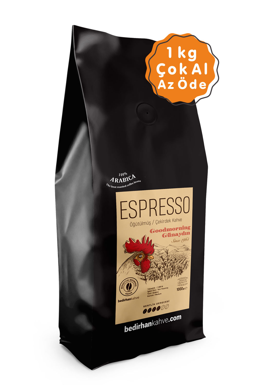 Bedirhan Kahve Espresso Öğütülmüş Kahve 1 KG