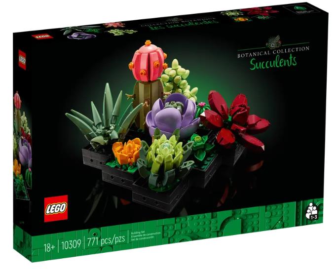 LEGO Sukulentler 10309 Yetişkinler için Dekoratif Bitki Yapım Seti 771 Parça