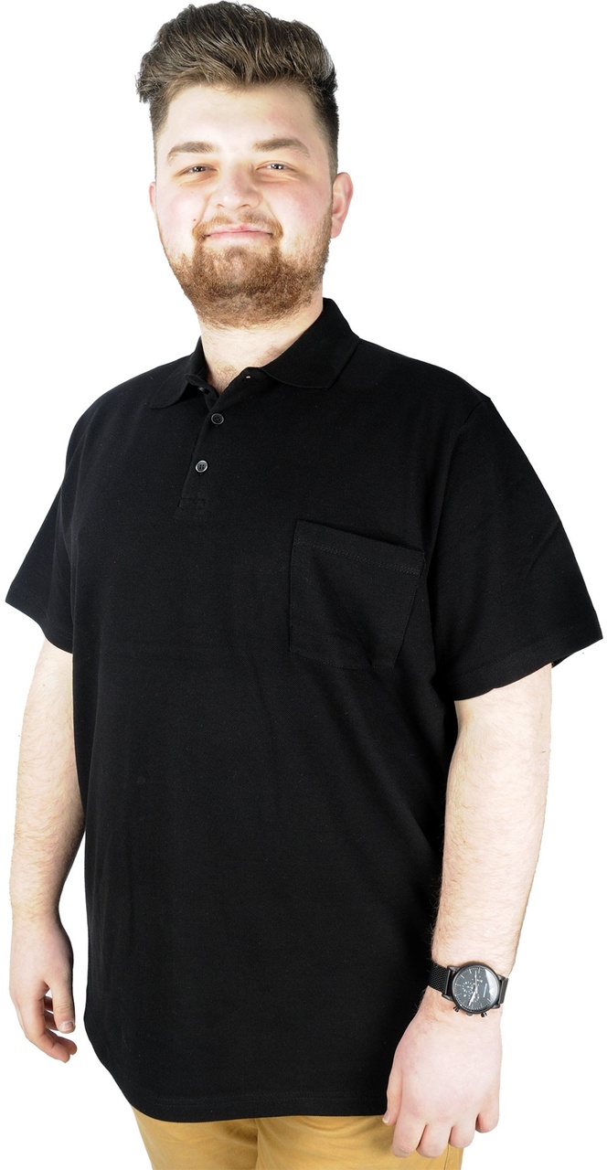 Mode Xl T-shirt Polo Yaka Cepli Klasik 20550 Siyah 001
