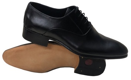 Erkek Klasik Kösele Bağcıklı Düz Yüz Deri Siyah Ayakkabı