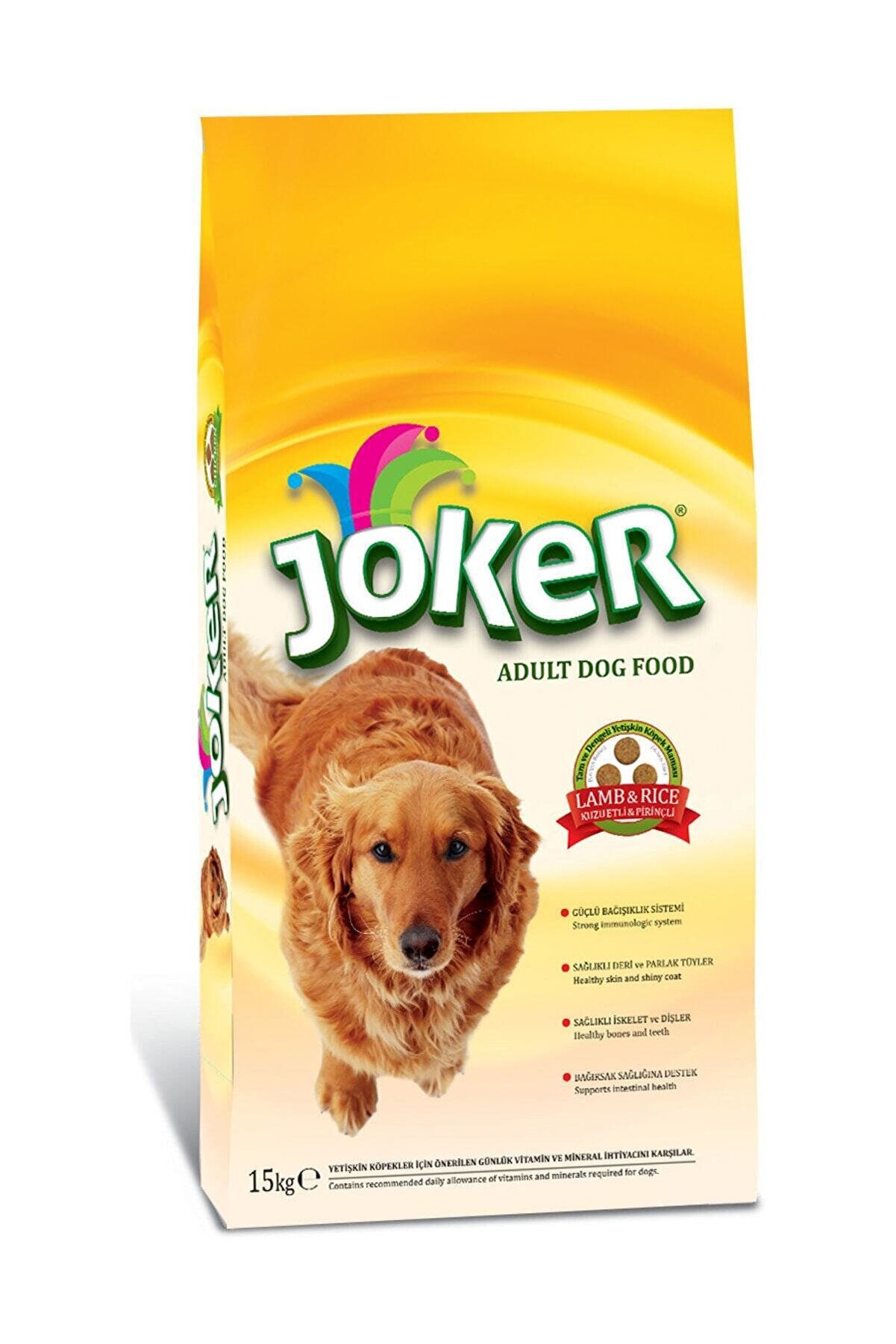 Joker Kuzu Etli Pirinçli Yetişkin Köpek Maması 15 KG