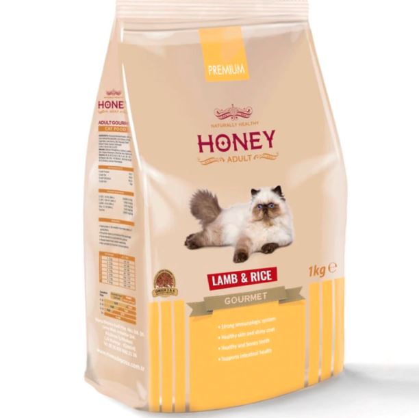 Honey Premium Gurme Kuzu Etli Pirinçli Yetişkin Kedi Maması 15 KG
