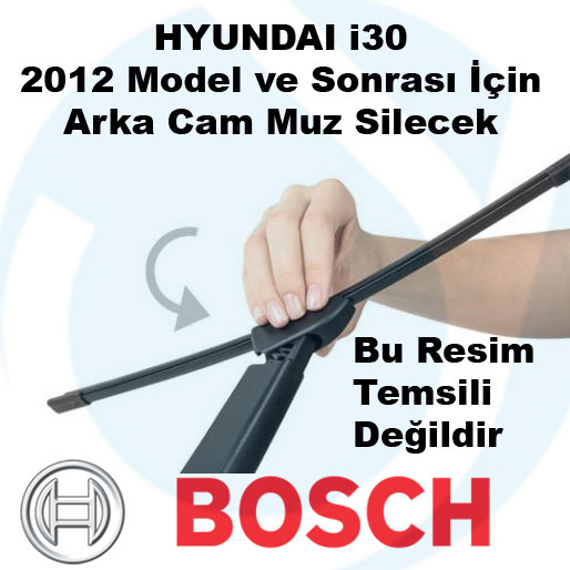 Hyundai i30 Yeni Kasa için Bosch Arka Silecek 33 cm